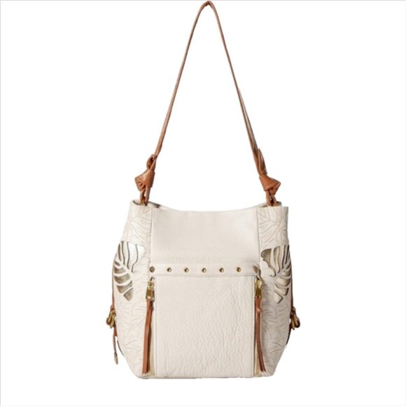 NWOT The Sak Ojai Leather Leaf Cut Out Purse Tote Shopper Bag